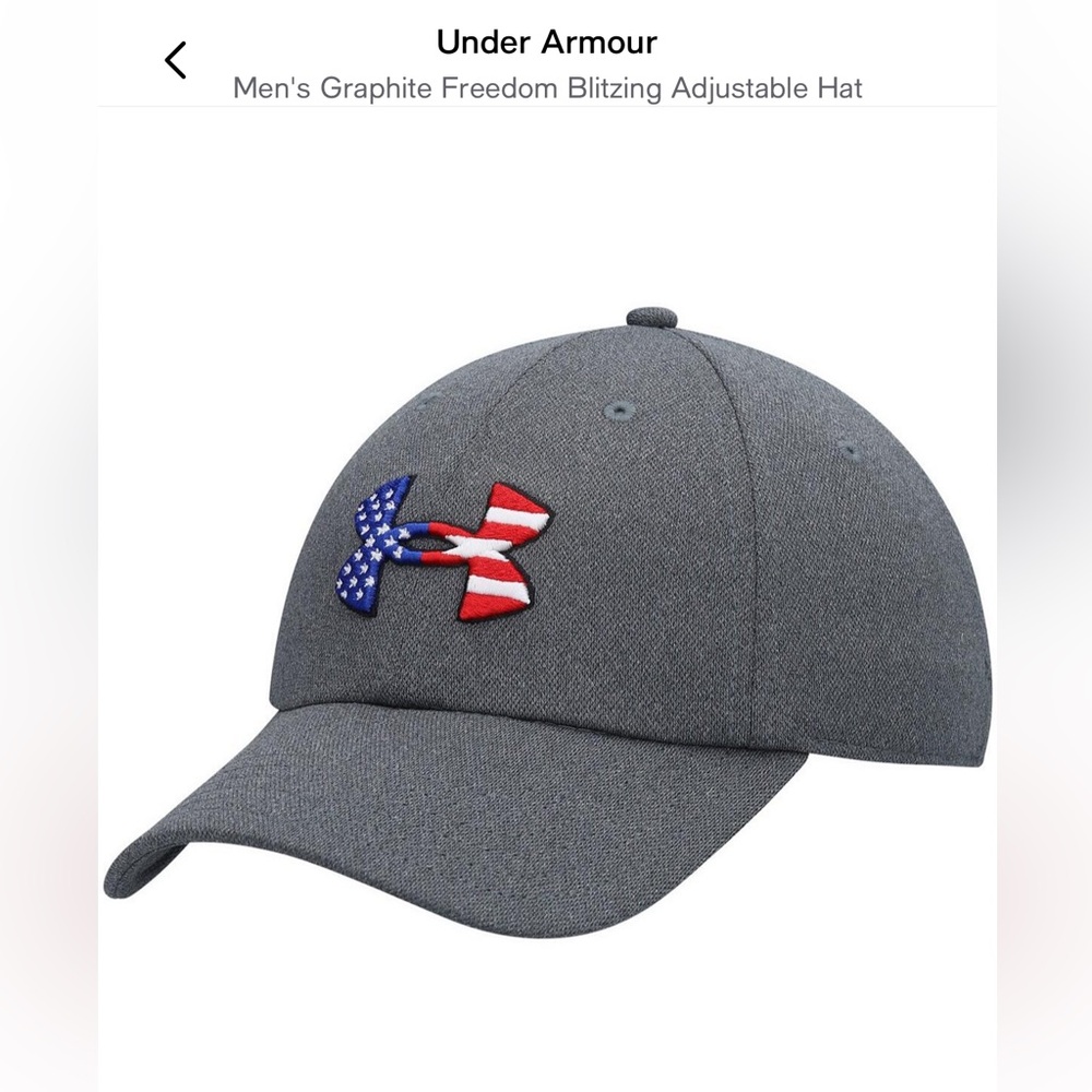 NWT Under Armour Graphite Cap with USA Logo